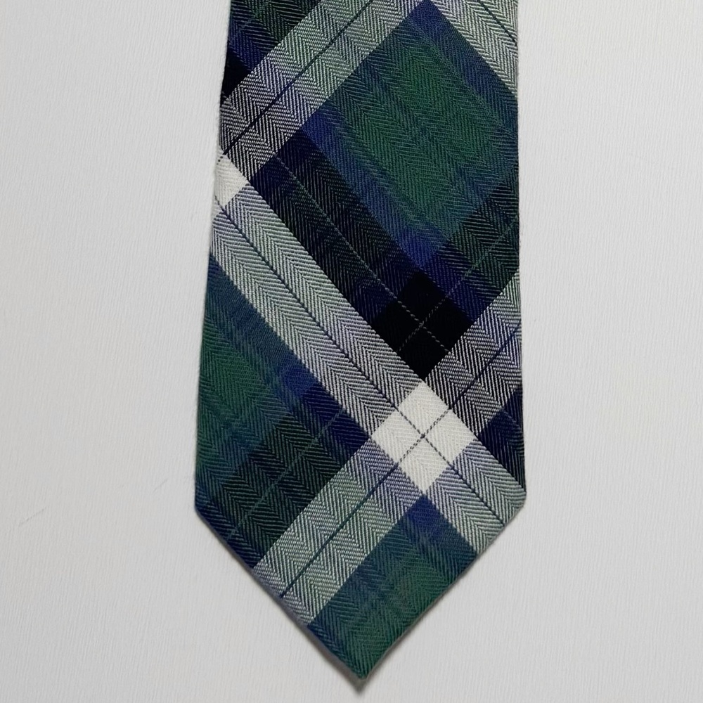 Izod Slim Plaid Cotton Neck Tie